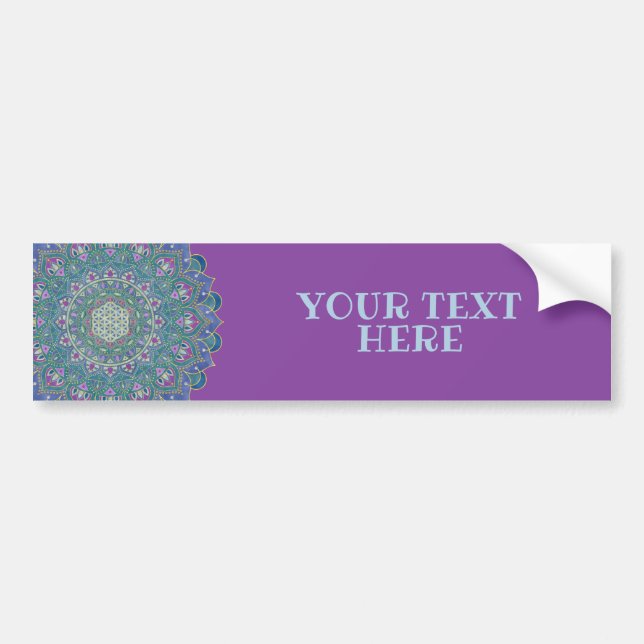 Flower Of Life - Mandala India Style 1 Bumper Sticker (Front)
