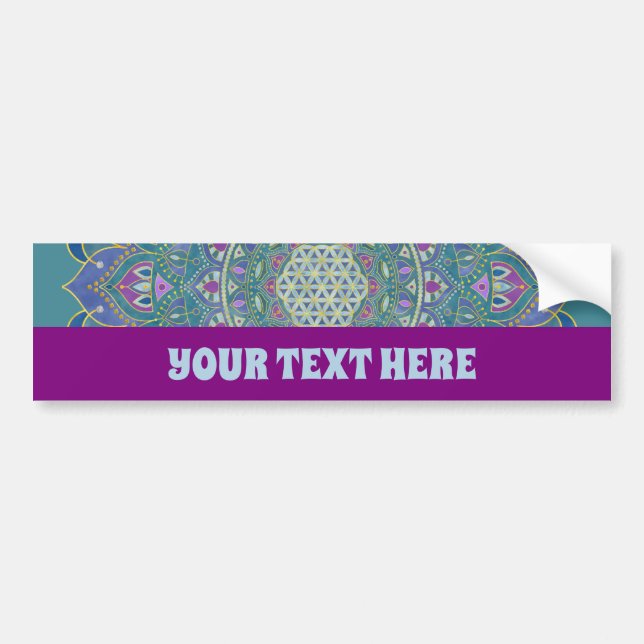 Flower Of Life - Mandala India Style 1 Bumper Sticker (Front)