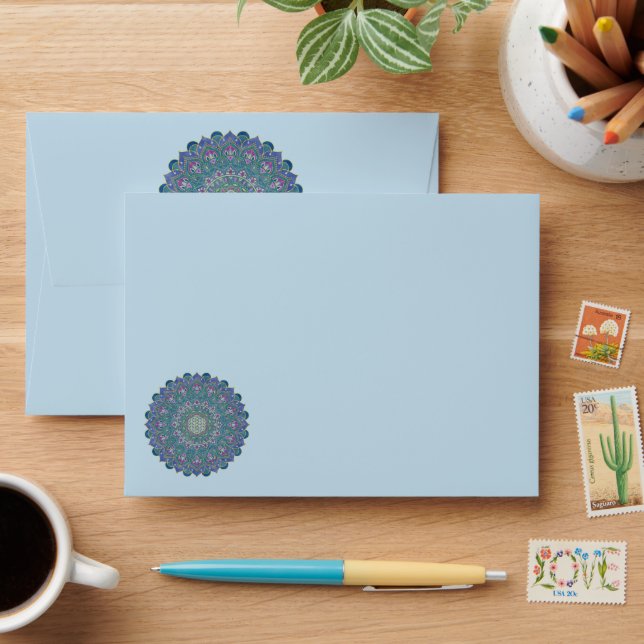 Flower Of Life - Mandala India Style 1 Envelope (Desk)