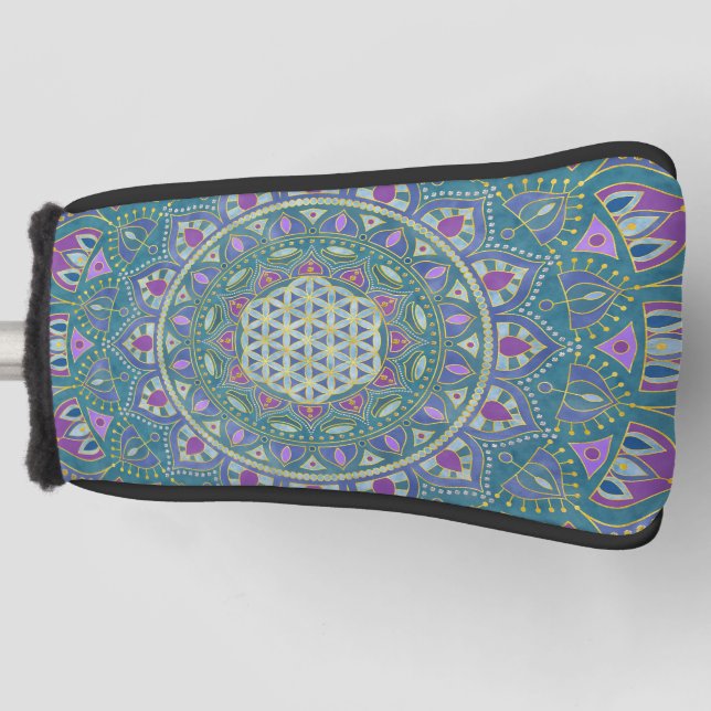 Flower Of Life - Mandala India Style 1 Golf Head Cover (Front)