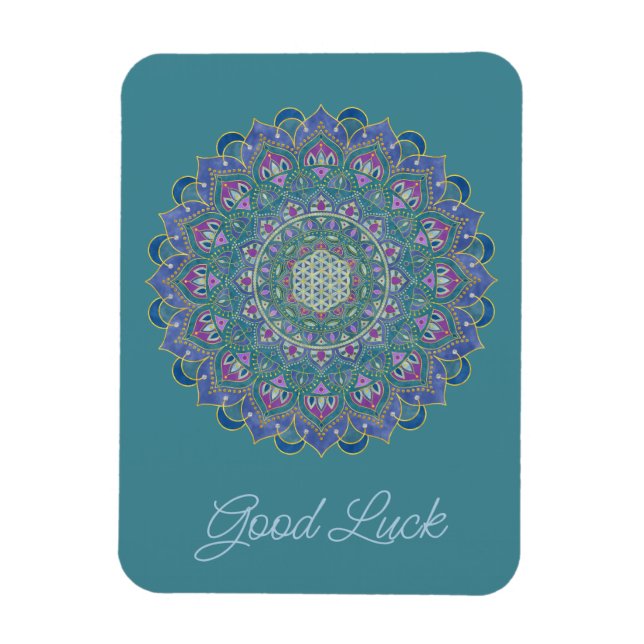 Flower Of Life - Mandala India Style 1 Magnet (Vertical)