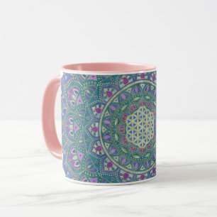 Flower Of Life - Mandala India Style 1 Mug