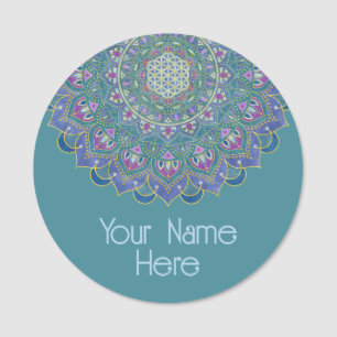 Flower Of Life - Mandala India Style 1 Name Tag