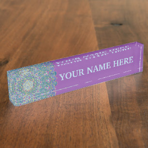 Flower Of Life - Mandala India Style 1 Nameplate