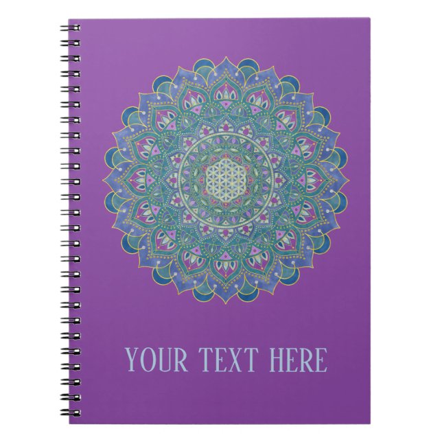 Flower Of Life - Mandala India Style 1 Notebook (Front)