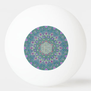 Flower Of Life - Mandala India Style 1 Ping Pong Ball