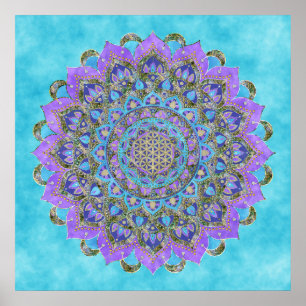 Flower Of Life - Mandala India Style 1 Poster