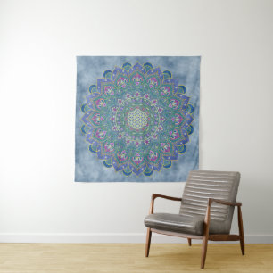 Flower Of Life - Mandala India Style 1 Tapestry