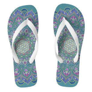 Flower Of Life - Mandala India Style 1 Thongs