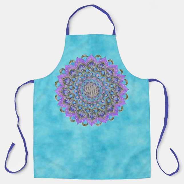 Flower Of Life - Mandala India Style 2 Apron (Front)