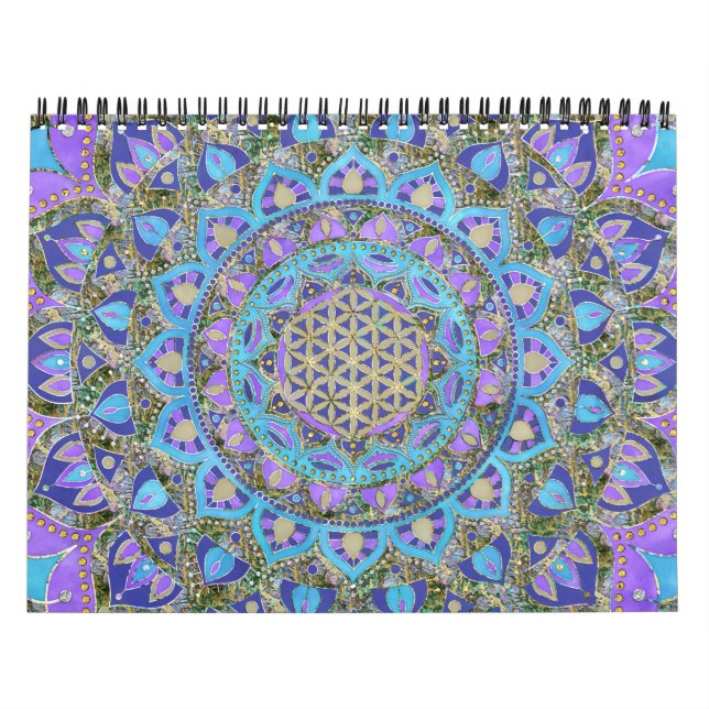 Flower Of Life - Mandala India Style 2 Calendar (Cover)