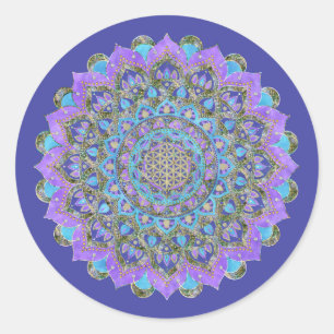 Flower Of Life - Mandala India Style 2 Classic Round Sticker
