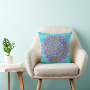 Flower Of Life - Mandala India Style 2 Cushion
