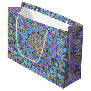 Flower Of Life - Mandala India Style 2 Large Gift Bag