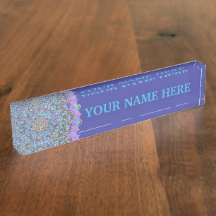 Flower Of Life - Mandala India Style 2 Nameplate