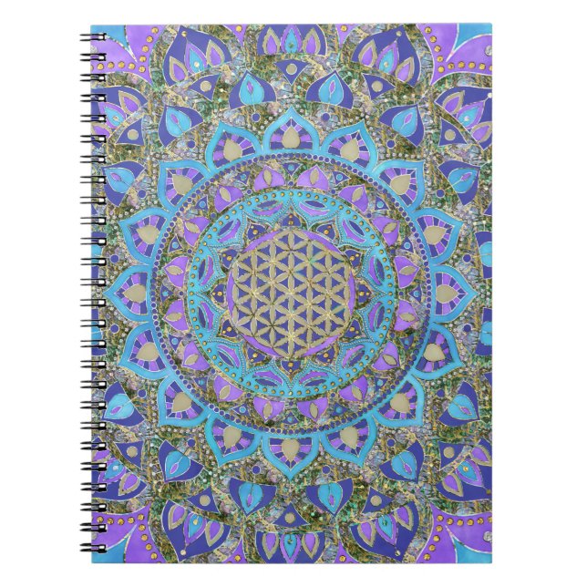 Flower Of Life - Mandala India Style 2 Notebook (Front)