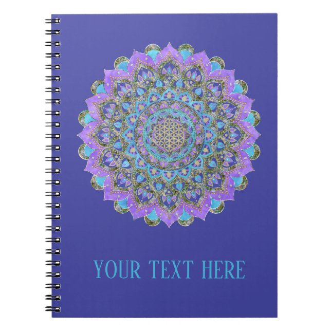 Flower Of Life - Mandala India Style 2 Notebook (Front)