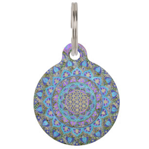 Flower Of Life - Mandala India Style 2 Pet Tag