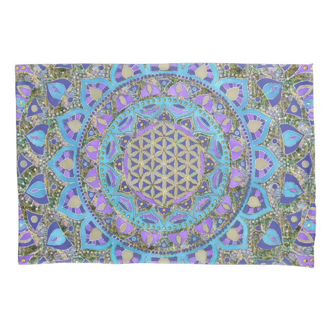 Flower Of Life - Mandala India Style 2 Pillowcase (Front)