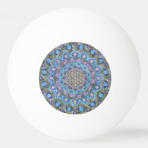 Flower Of Life - Mandala India Style 2 Ping Pong Ball
