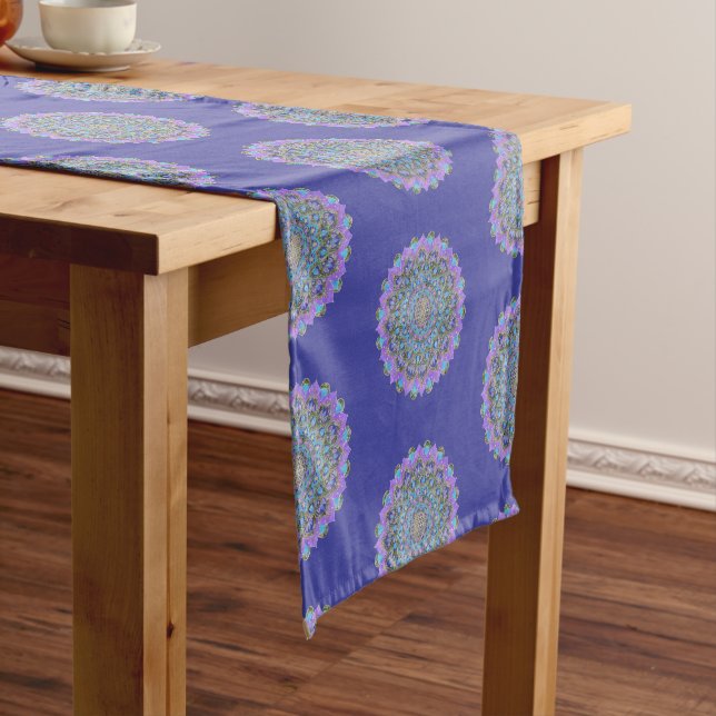 Flower Of Life - Mandala India Style 2 Short Table Runner (In Situ)