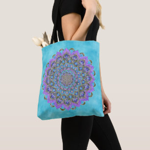 Flower Of Life - Mandala India Style 2 Tote Bag