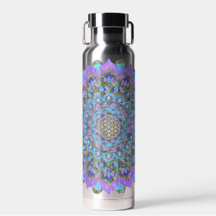 Flower Of Life - Mandala India Style 2 Water Bottle