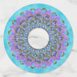 Flower Of Life - Mandala India Style 2 Wine Glass Tag