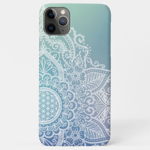 Flower of life Mandala pastel blue iPhone 11 Pro Max Case