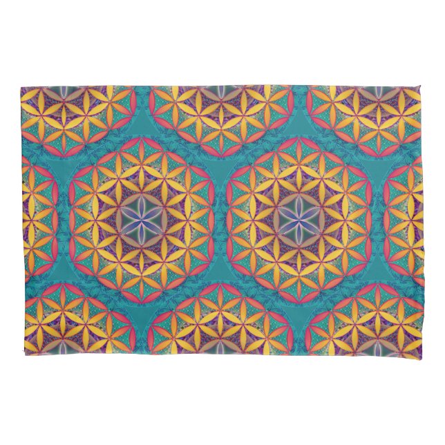 Flower of Life Mandala Pillowcase (Front)