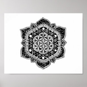 Flower of life Mandala Poster