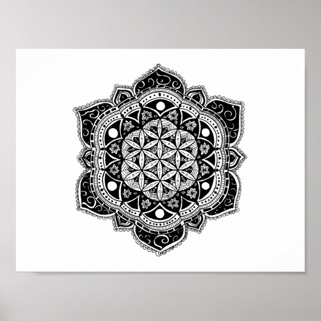 Flower of life Mandala Poster (Front)