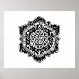 Flower of life Mandala Poster