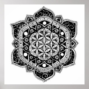 Flower of life Mandala Poster