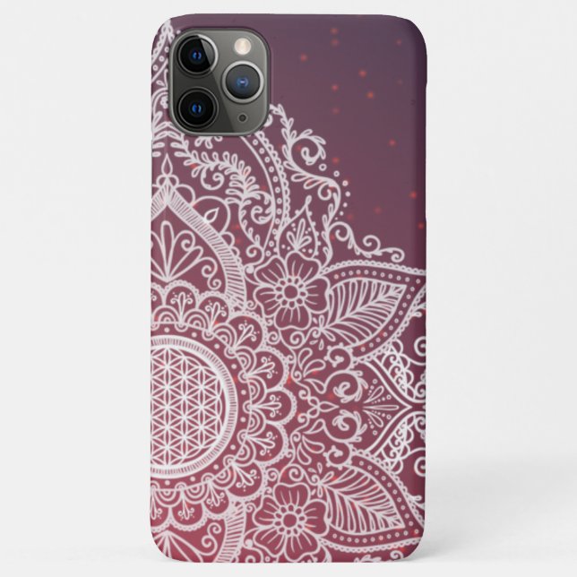 Flower of life Mandala red Case-Mate iPhone Case (Back)