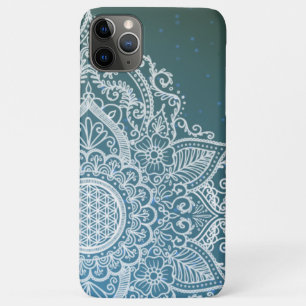 Flower of life Mandala turquoise iPhone 11 Pro Max Case