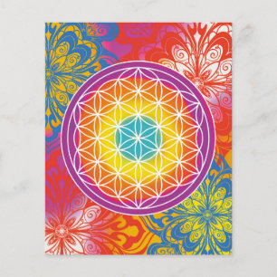 Flower of life mandala zen flyer