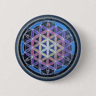 Flower of Life Mandela Button