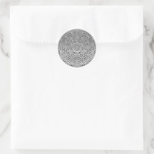 FLOWER OF LIFE - Medal Silver Classic Round Sticker