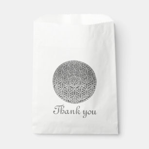FLOWER OF LIFE - Medal Silver Favour Bag