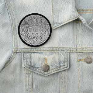 FLOWER OF LIFE - Medal Silver Name Tag
