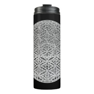 FLOWER OF LIFE - Medal Silver Thermal Tumbler