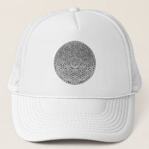 FLOWER OF LIFE - Medal Silver Trucker Hat