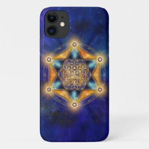 Flower of life Merkaba Star - Sacred Geometry iPhone 11 Case