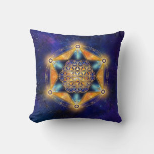 Flower of life Merkaba Star - Sacred Geometry Cushion