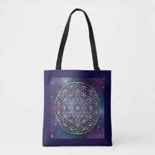 Flower Of Life - Metatron cube universe Tote Bag