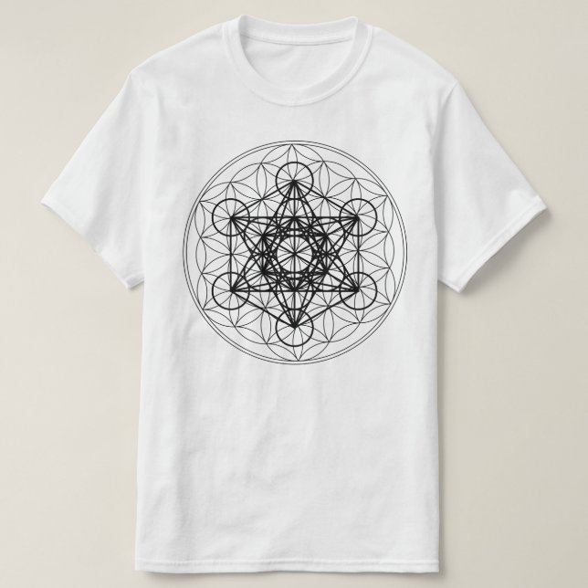 Flower of Life Metatron's Cube shirt (Design Front)