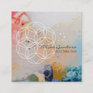 Flower of Life Mini Business Card