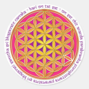Flower Of Life / Moola Mantra Classic Round Sticker