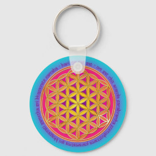 Flower Of Life / Moola Mantra Key Ring